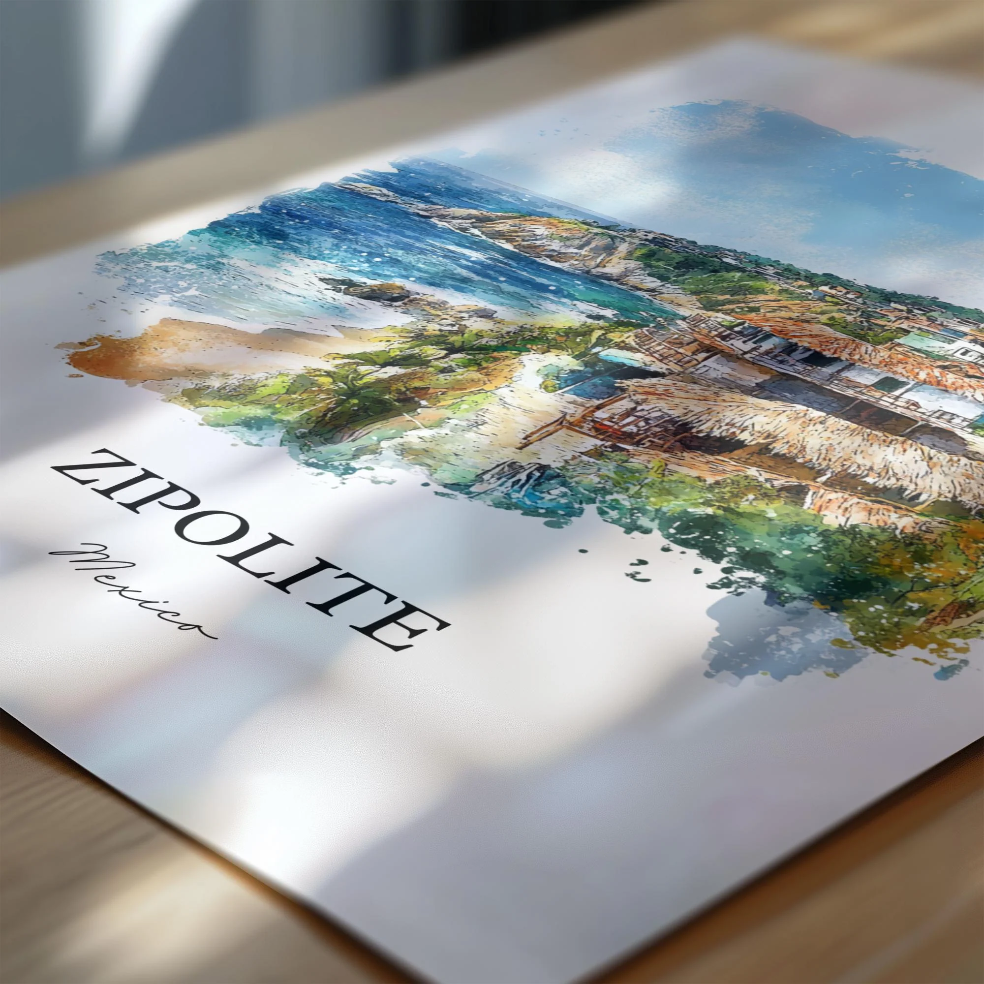 Zipolite, Mexico – Watercolor Art Print - Image 2