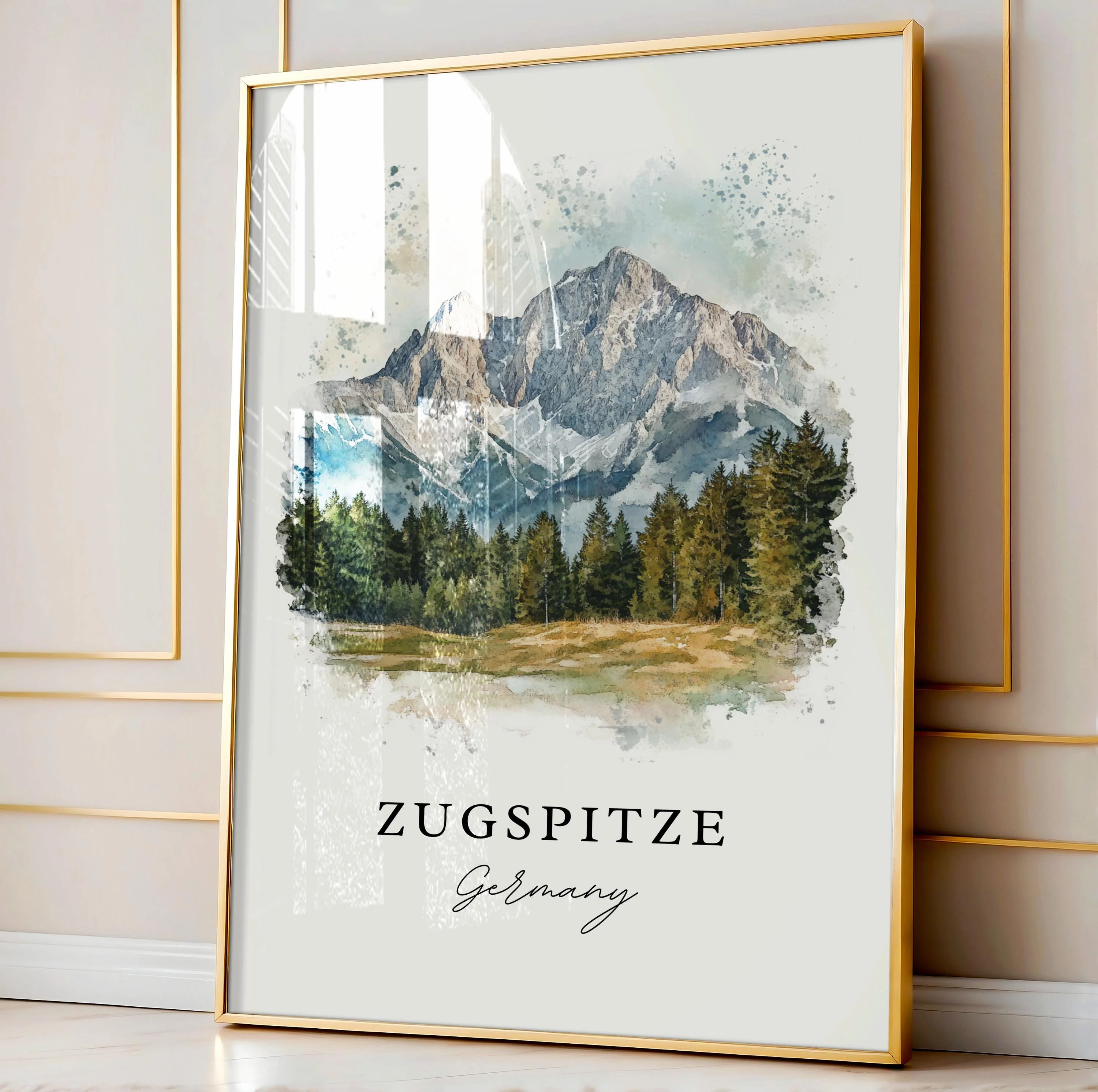 Zugspitze, Germany – Watercolor Art Print - Image 4