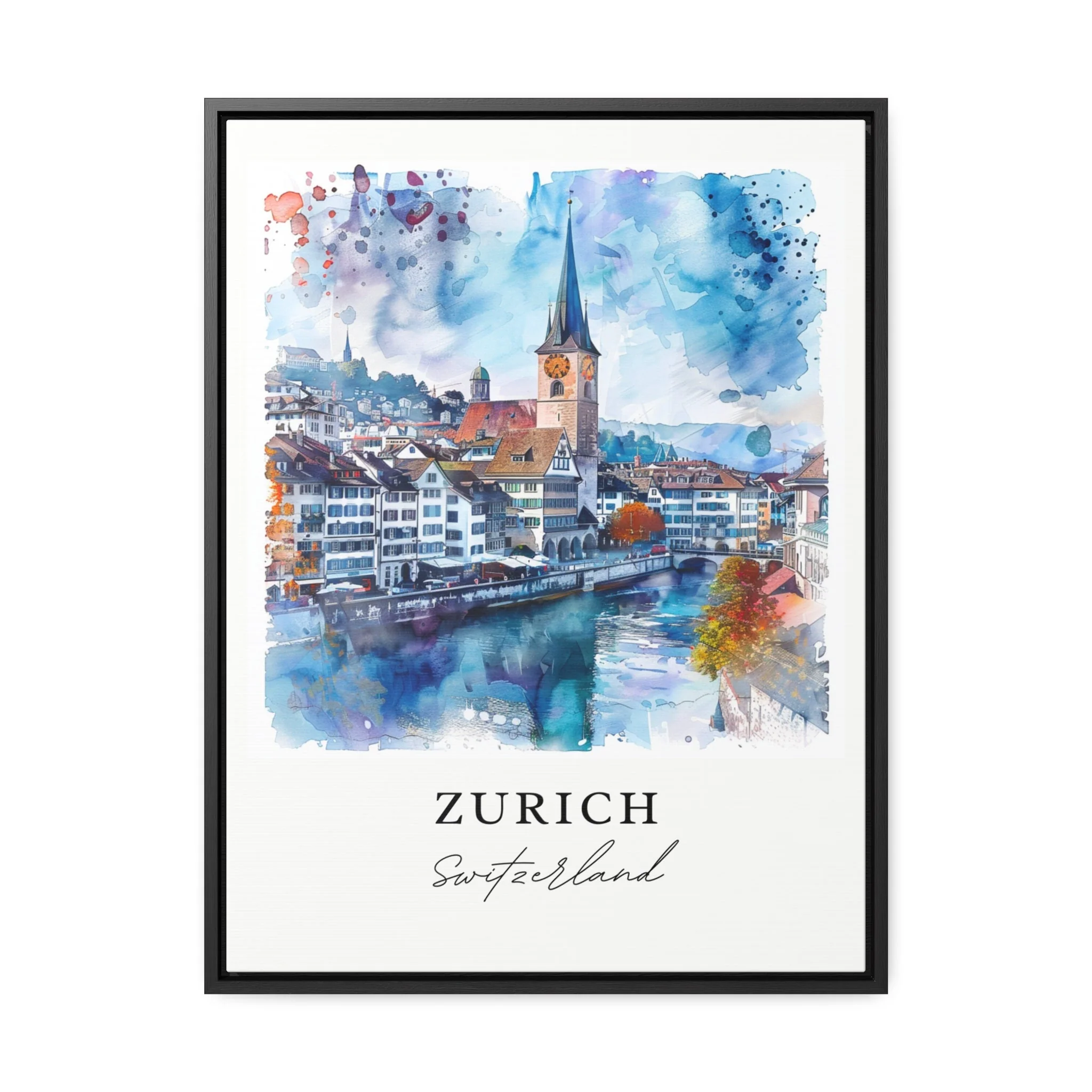 Zurich, Switzerland – Watercolor Art Print - Image 5