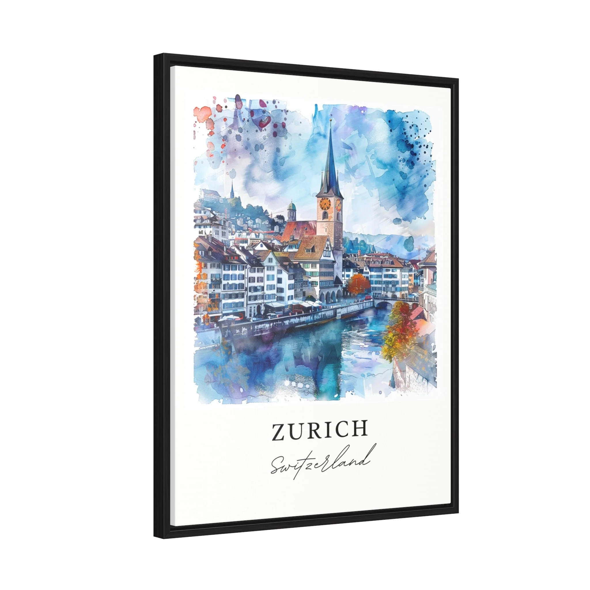 Zurich, Switzerland – Watercolor Art Print - Image 6