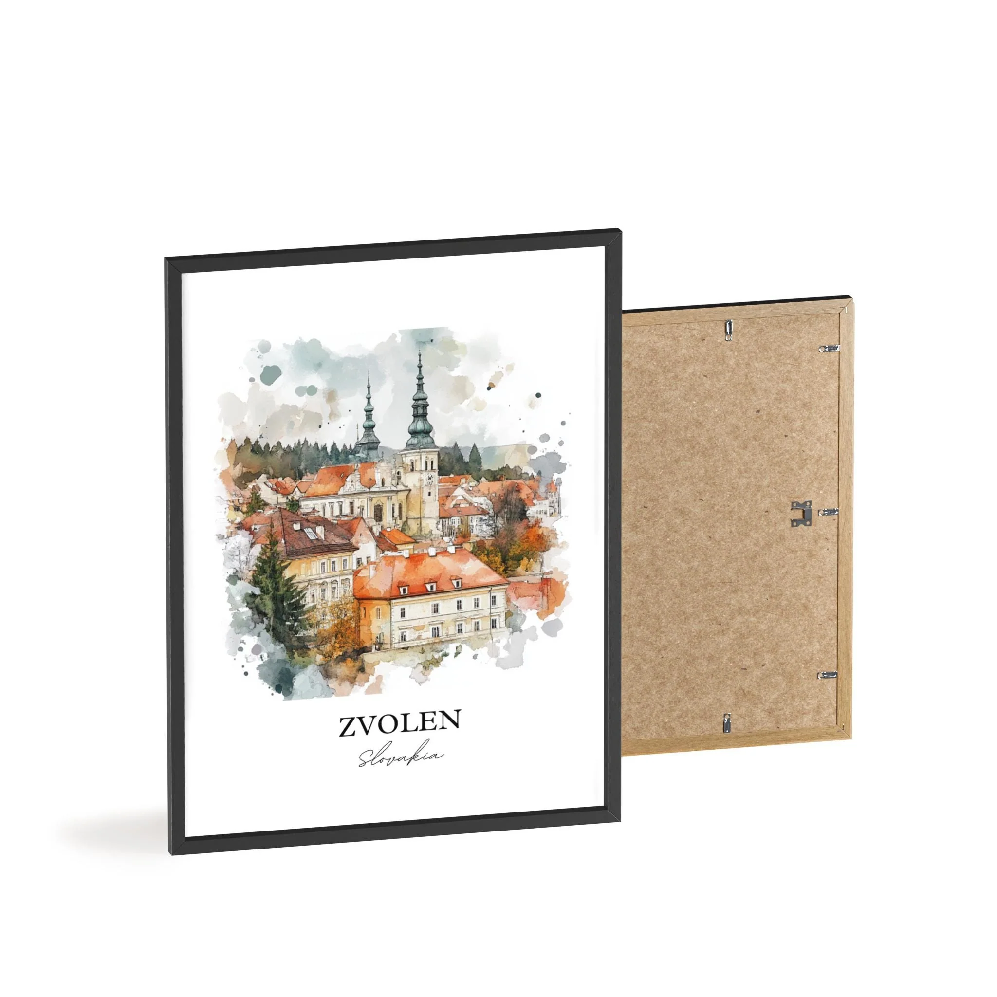 Zvolen, Slovakia – Watercolor Art Print - Image 8