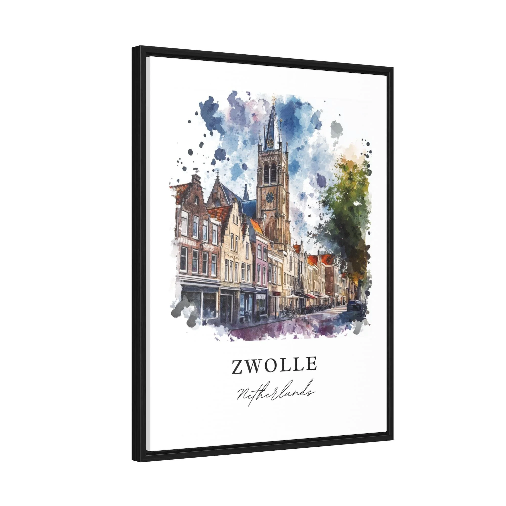 Zwolle, Netherlands – Watercolor Art Print - Image 6